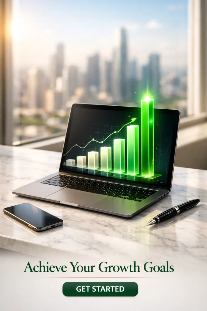 SEO ROI and business growth chart showing 200% increase in sales for digital marketing clients